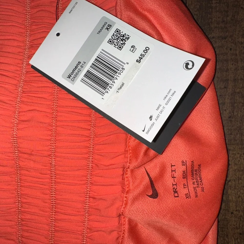 Nike Womens One Dri-fit Ultra High waisted 3"‎ brief lined shorts magic ember XS - Picture 4 of 7